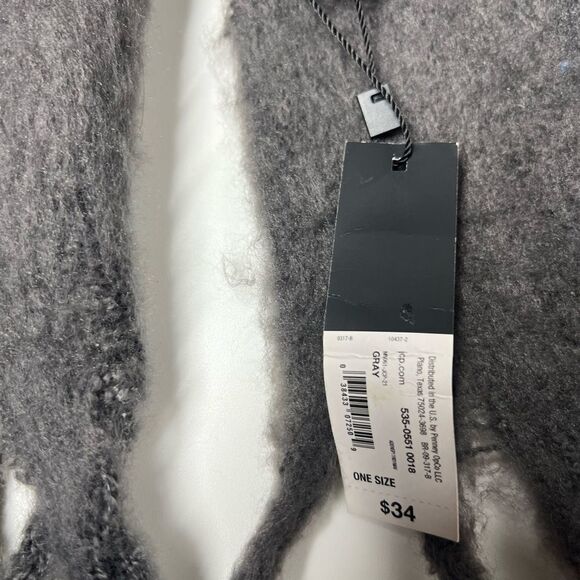 J. Ferrar Women's Scarf Solid Grey Heather 19” X 75”  NWT - Picture 5 of 12